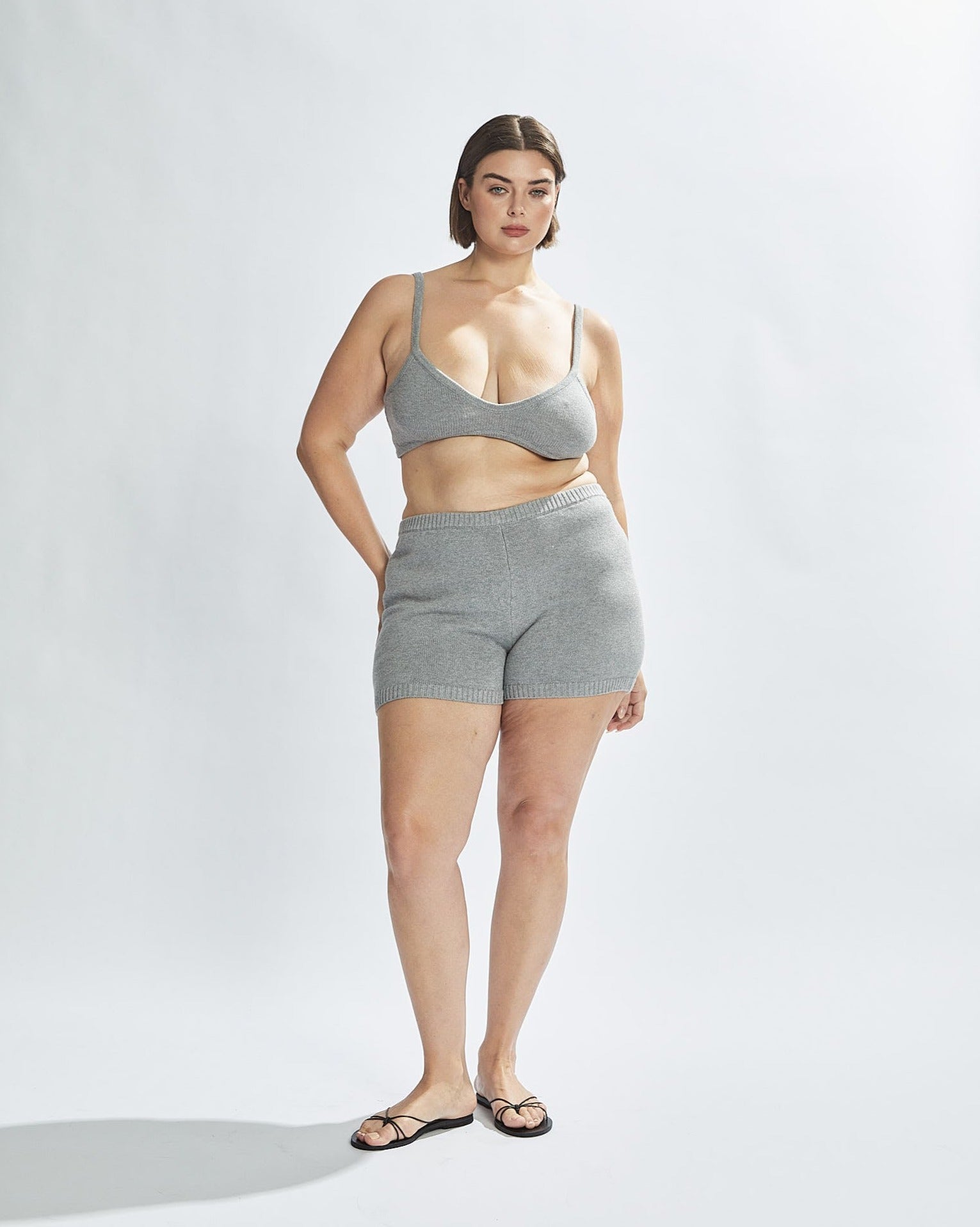 Drew Knit Bralette Grey