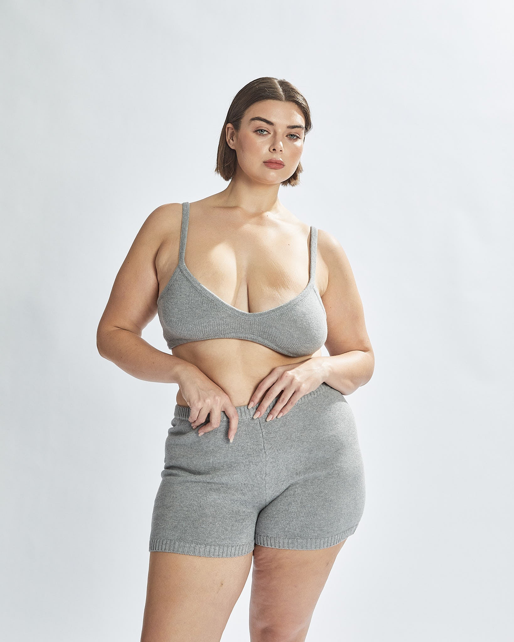 Drew Knit Bralette Grey