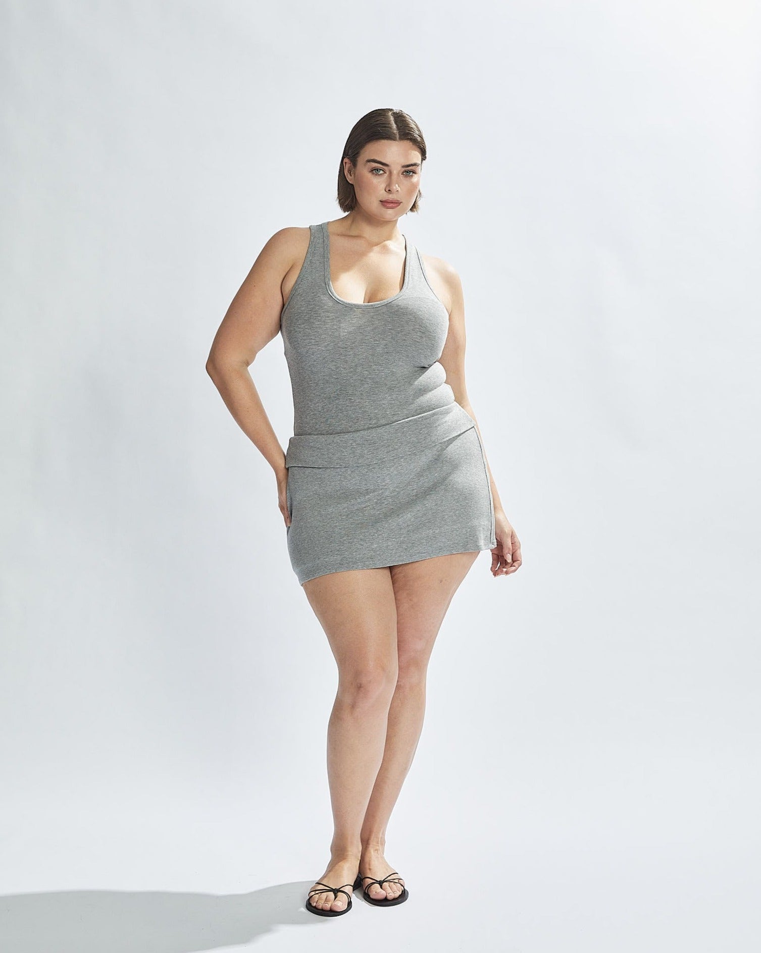 Sophia Mini Skirt Grey