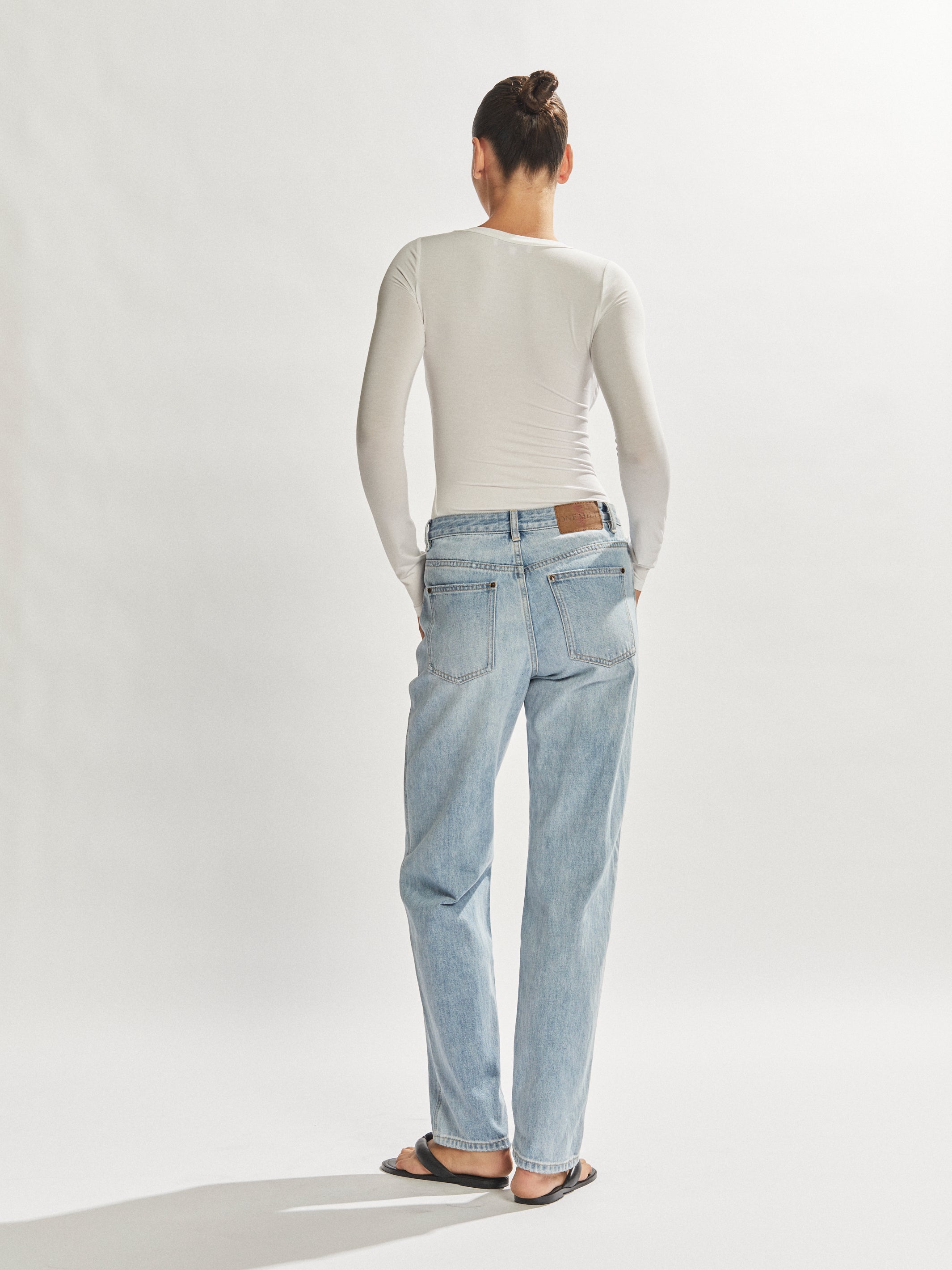 Carter Long Sleeve Top White